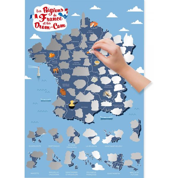 Poster à gratter (régions de france)