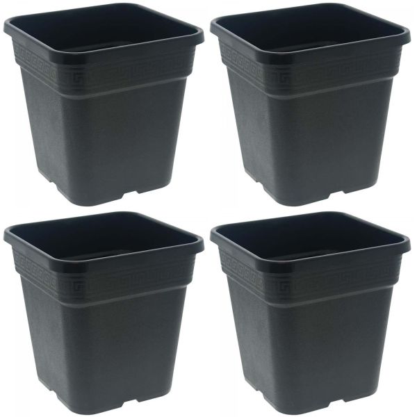Pot carré noir 18 litres  30.5 x 30.5 x 31 cm