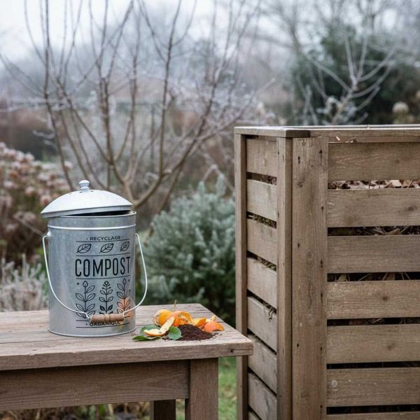 Pot à compost en métal Design - AUBRY GASPARD