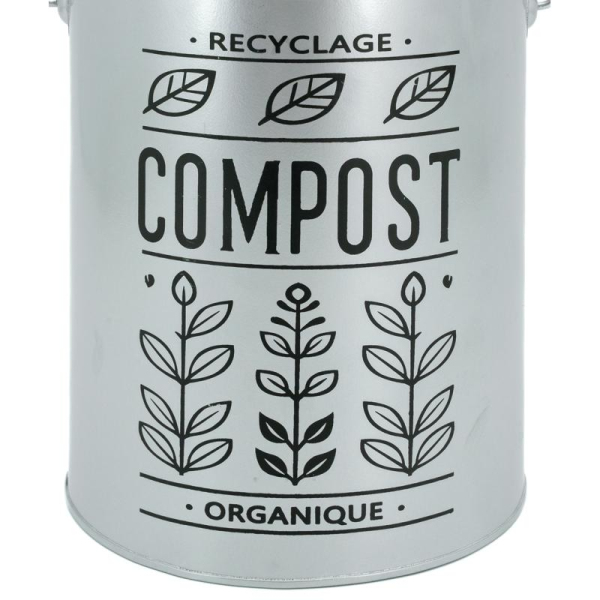 Pot à compost en métal Design - AUB-7192