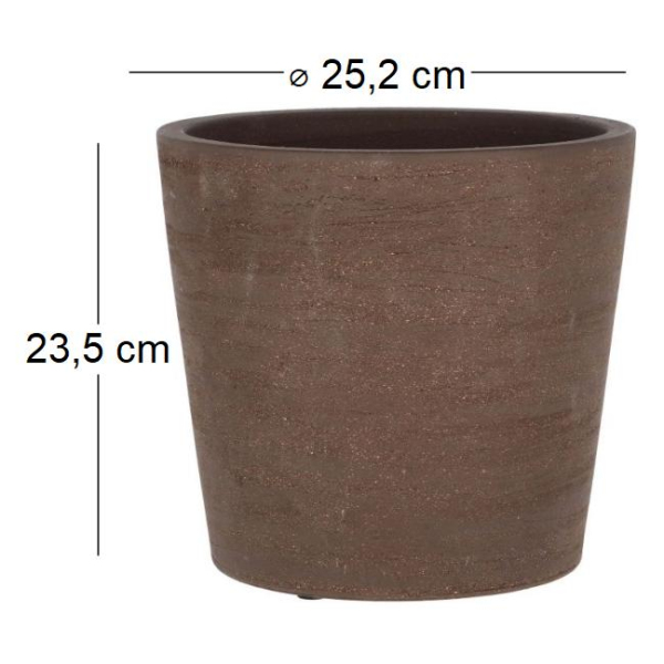 Pot de fleur en terre cuite non verni marron - ESS-1501