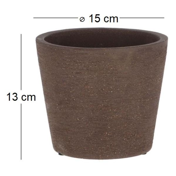 Pot de fleur en terre cuite non verni marron - ESS-1500