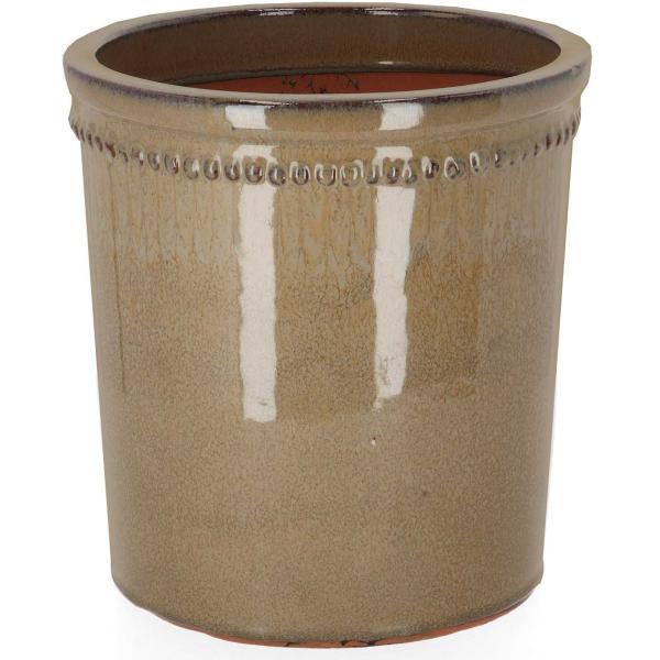 Pot de fleurs en PET verni gris