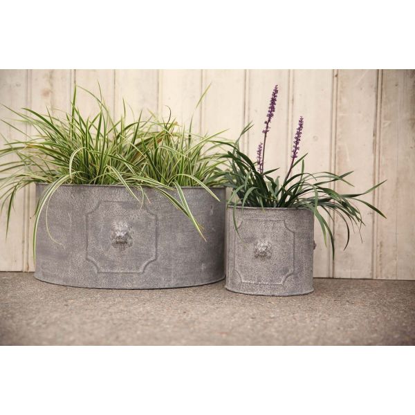 Pot de fleurs ronds Lion (Lot de 2) - ESSCHERT DESIGN