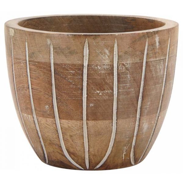 Pot en manguier patiné 15 cm