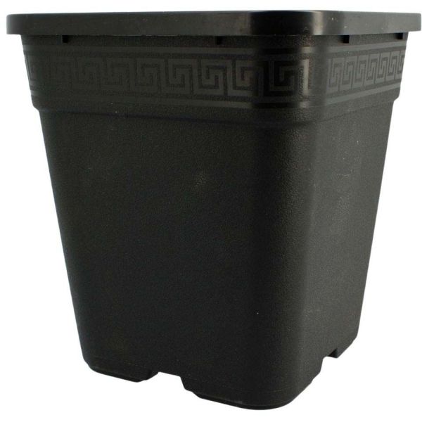 Pot de plantation carré noir 6 litres - 19 x 19 x 21 cm - FTK-0463