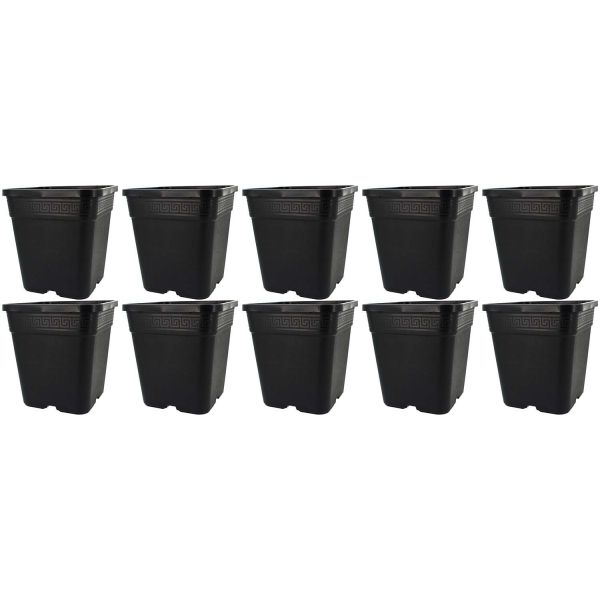 Pot de plantation carré noir 9 litres