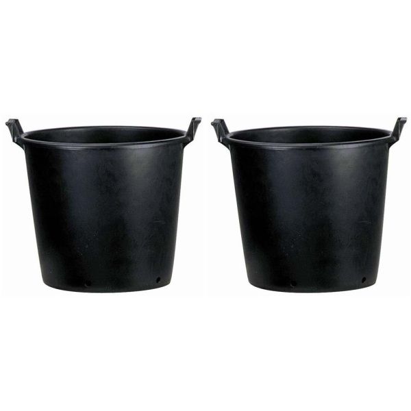 Pot de plantation rond de 35 litres avec poignées