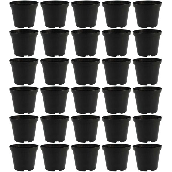 Pot de plantation rond noir 10 cm de diamètre