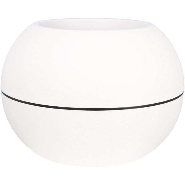 Pot en plastique boule effet granit 40 cm