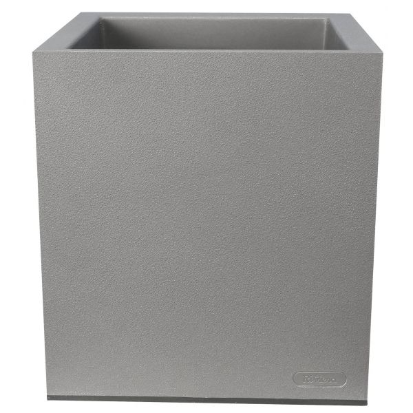 Pot en plastique carré aspect granit 30 cm