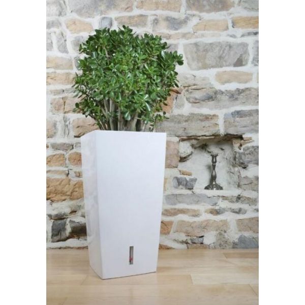 Pot en plastique carré avec réserve d'eau 52 cm Eva - RIVIERA