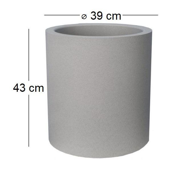 Pot en plastique rond aspect granit 40 cm - RIV-0222
