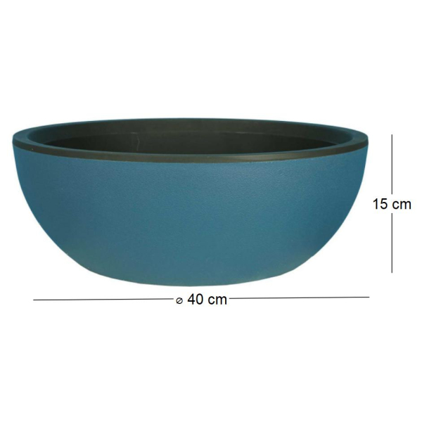 Pot en plastique rond effet granit 40 cm - RIVIERA