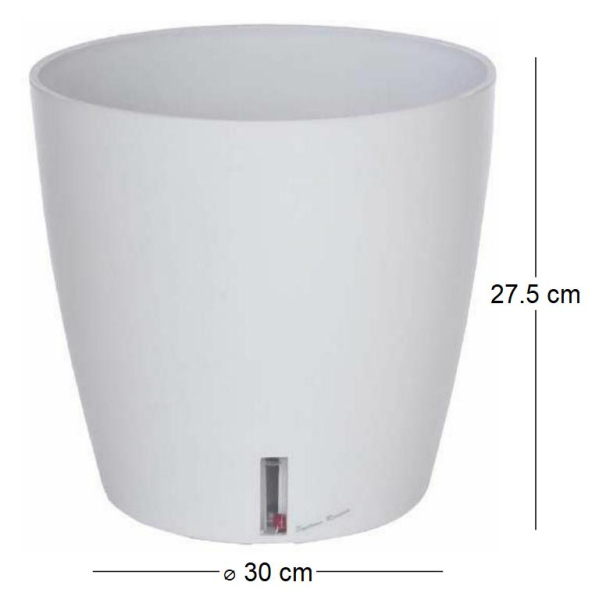 Pot en plastique rond avec réserve d'eau 30 cm Eva - 6