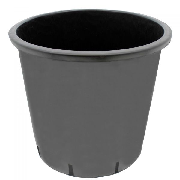 Pot de plantation rond de 25 litres noir 33 x 33 cm - FTK-0498