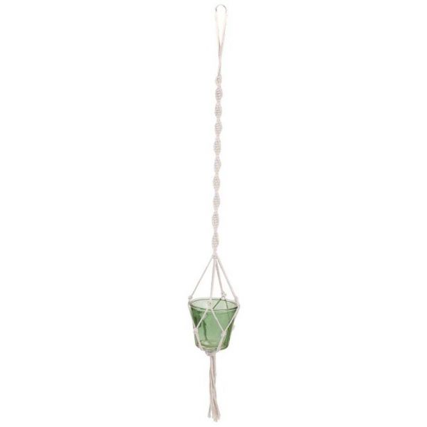 Pots suspendus en verre et macramé My Little Market (Lot de 3) - 15,90