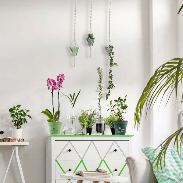 Pots suspendus en verre et macramé My Little Market (Lot de 3) - 7