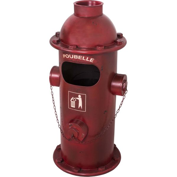 Poubelle avec cendrier borne incendie en fer