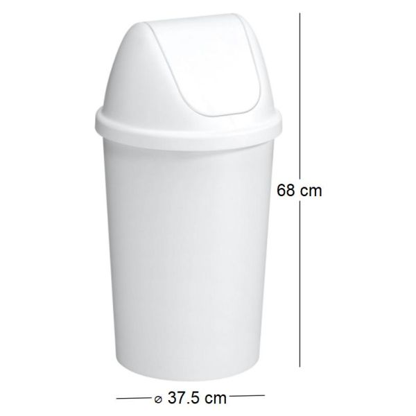 Poubelle avec couvercle Swing 45 litres - SUNWARE