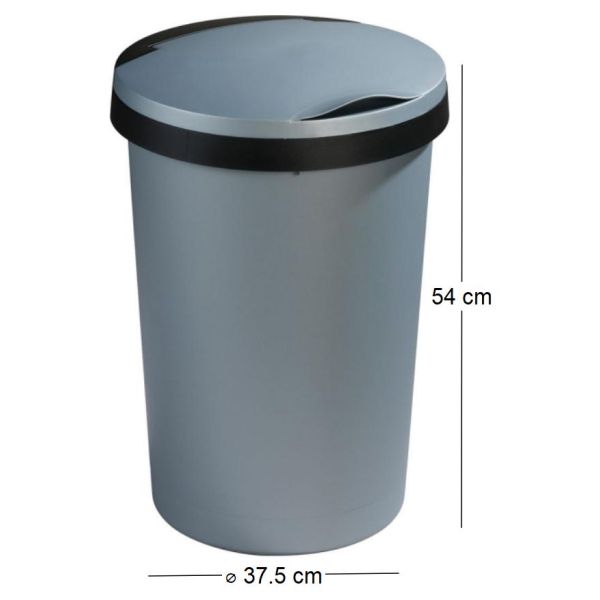 Poubelle 45 L avec couvercle plat Twinga - SUNWARE