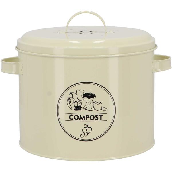 Poubelle de cuisine à compost ronde 6 litres