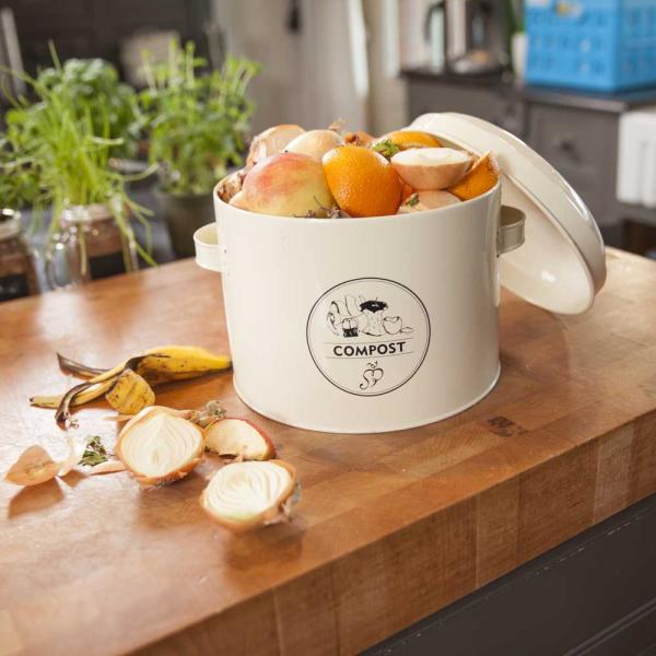 Poubelle de cuisine à compost ronde 6 litres - 