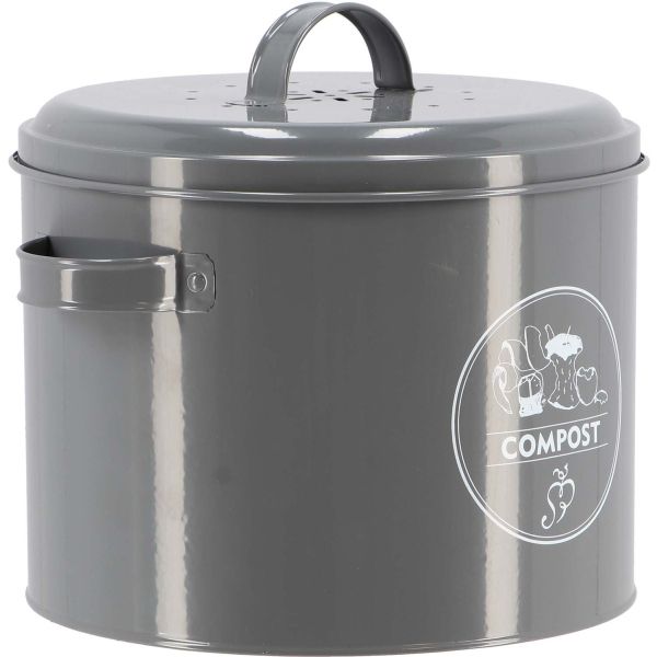Poubelle de cuisine à compost ronde 6 litres - 