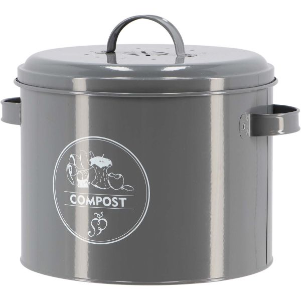 Poubelle de cuisine à compost ronde 6 litres - 5