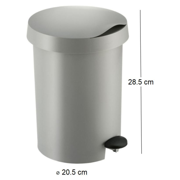 Poubelle à pédale 5L Zodiac - SUNWARE