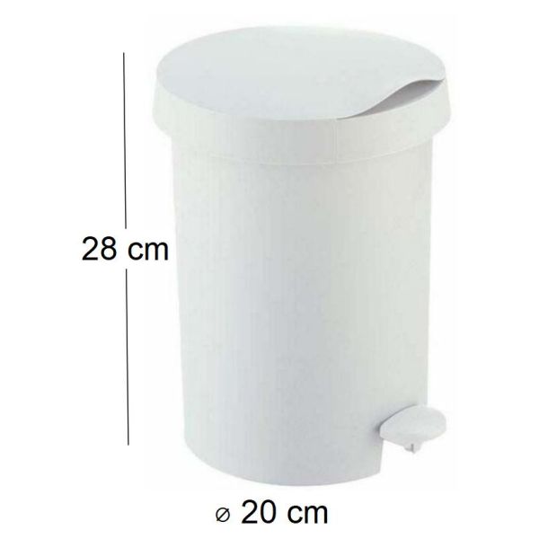 Poubelle à pédale 5L Zodiac - SUNWARE