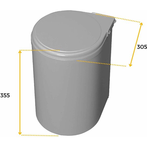 Poubelle de recyclage à fixation sur porte 13 litres - 33,90