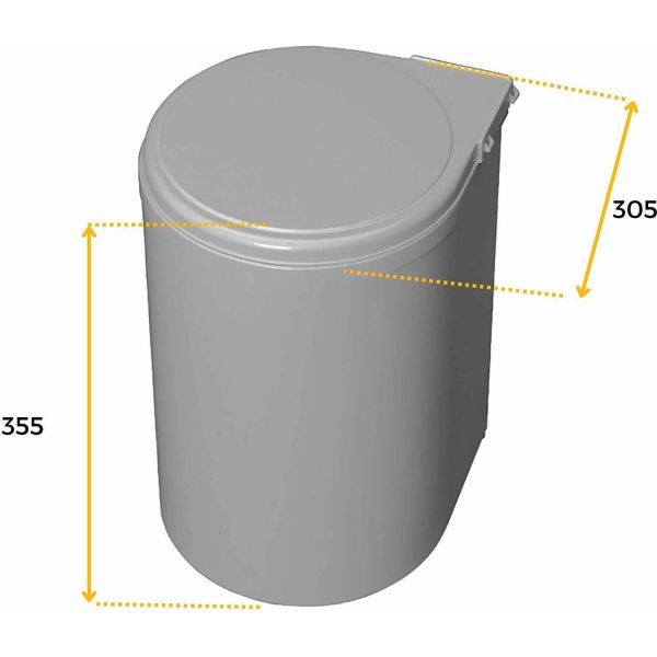 Poubelle de recyclage à fixation sur porte 13 litres - 32,70