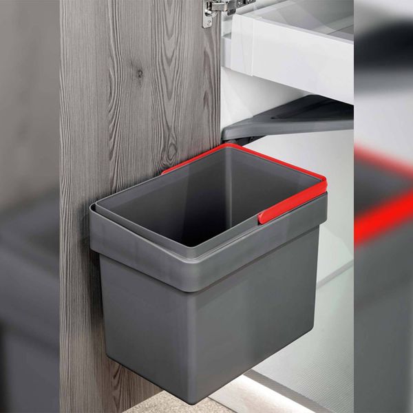 Poubelle de recyclage 15 litres fixation sur porte Recycle - 6