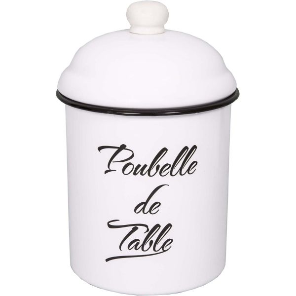 Poubelle de table vintage français en porcelaine pot de -  France