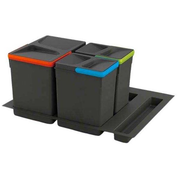Poubelles pour tiroir de cuisine Recycle (Lot de 3 bacs de tri)
