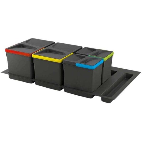 Poubelles pour tiroir de cuisine Recycle (Lot de 4 bacs de tri)