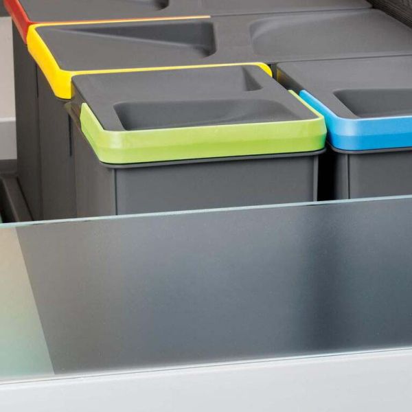 Poubelles pour tiroir de cuisine Recycle (Lot de 4 bacs de tri) - 5