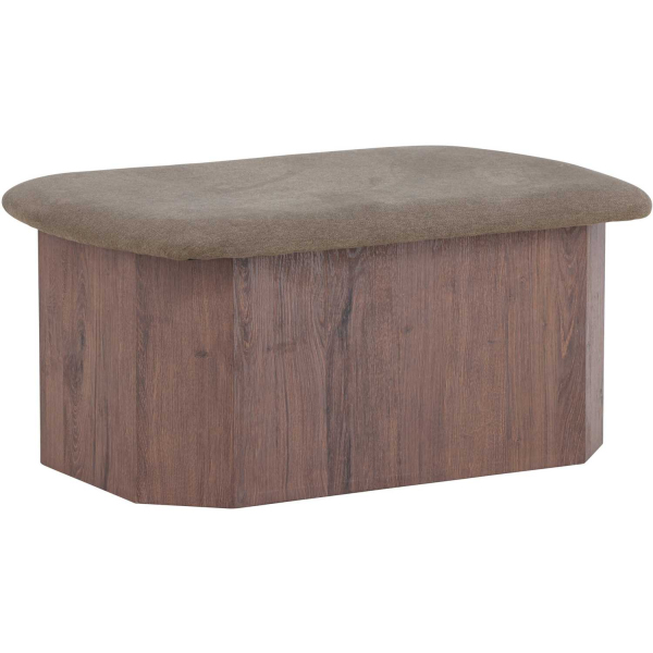Pouf banc en MDF Todd 88 x 59 x 42 cm