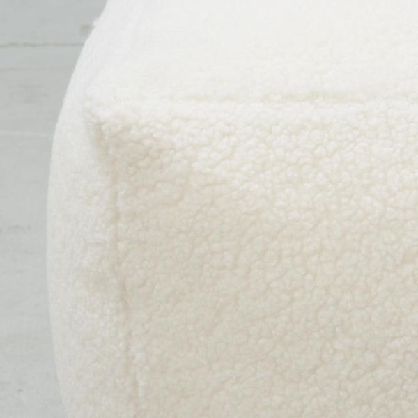 Pouf carré en bouclette - AUB-6107