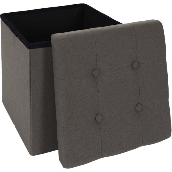 Pouf coffre carré pliable Eleonor - 5