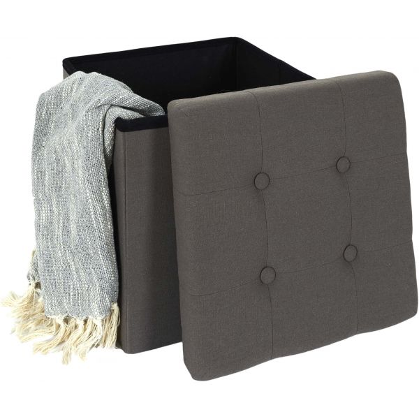 Pouf coffre carré pliable Eleonor - 6