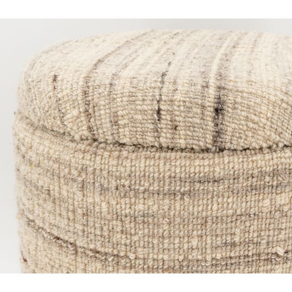 Pouf / coffre bouclette en laine - 115