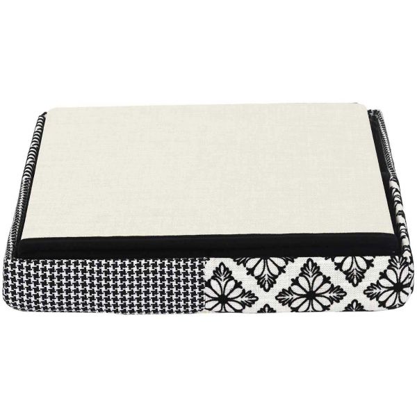 Pouf coffre pliable Patchwork gris - 5