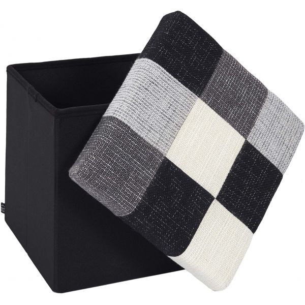 Pouf coffre pliable couvercle Patchwork - 22,90