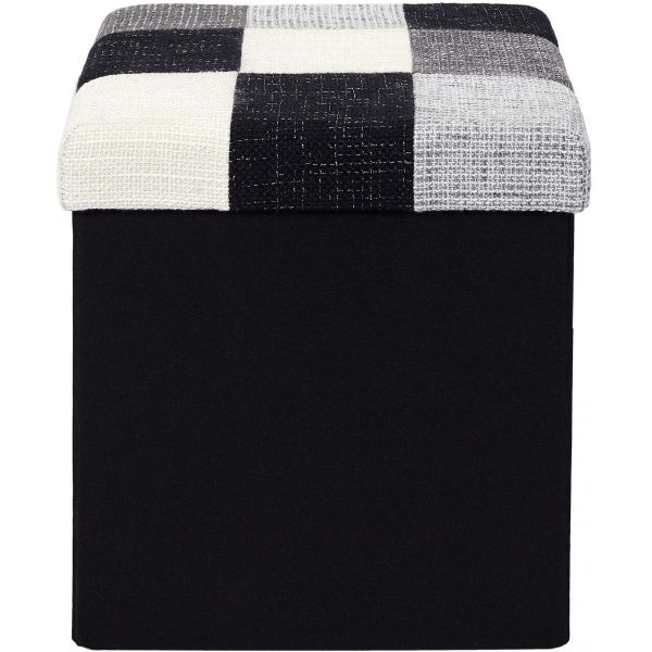 Pouf coffre pliable couvercle Patchwork - CMP-3493