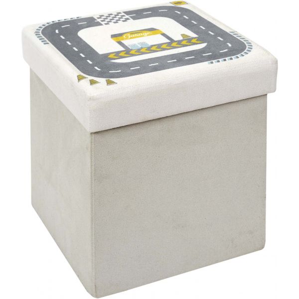Pouf coffre pliable enfant Circuit