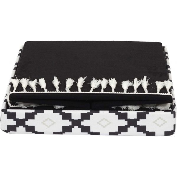 Pouf coffre pliable avec pampille Mirage - 7