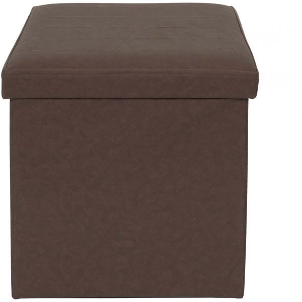 Pouf coffre pliable en PU Jill - CMP-3492