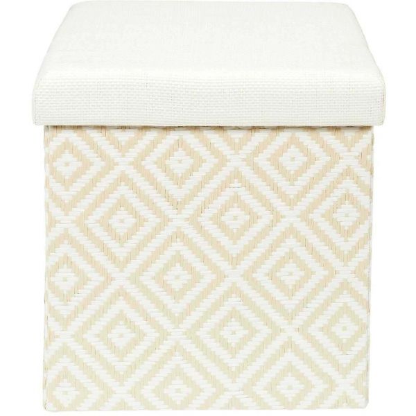 Pouf coffre pliable tressage Mirage - CMP-3952